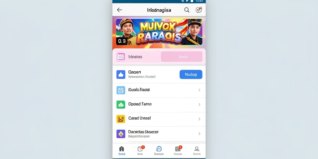 Tampilan awal yang menarik dan user-friendly.