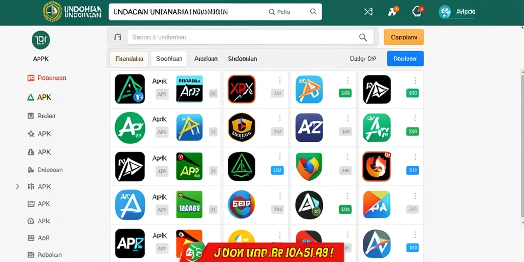 Antarmuka pengguna yang menarik dan penuh warna.