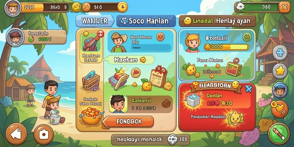Tampilan menarik yang membuat bermain semakin seru.